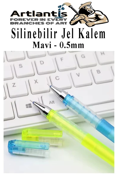 Silinebilir Jel Kalem Mavi 0.5 mm 4 Adet Silinebilir Tükenmez Kalem Pilot Kalem Mürekkepli Kolay Silinebilir Kumaş Kalemi - 3