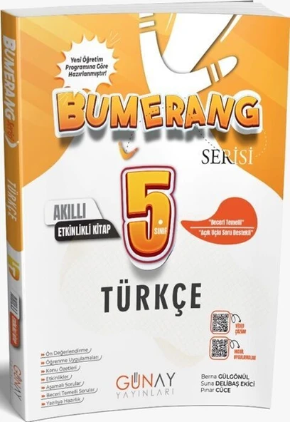 5. Sınıf Türkçe Bumerang Etkinlikli Akıllı Defter Kitap Günay Yayınları