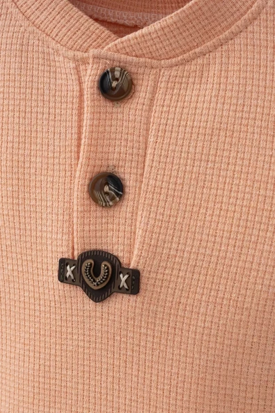 Lenaca Waffle Çıtlı Düğmeli 2'li Mevsimlik Takım - Resim 2