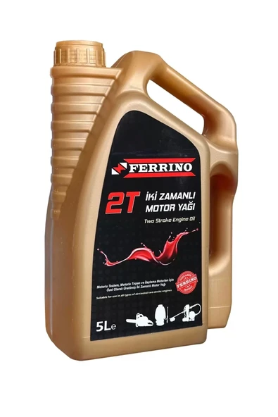 Ferrino 2T İki Zamanlı Motor Yağı Kırmızı 5 Lt Motorlu Testere Tırpan İlaçlama Benzin Yağı