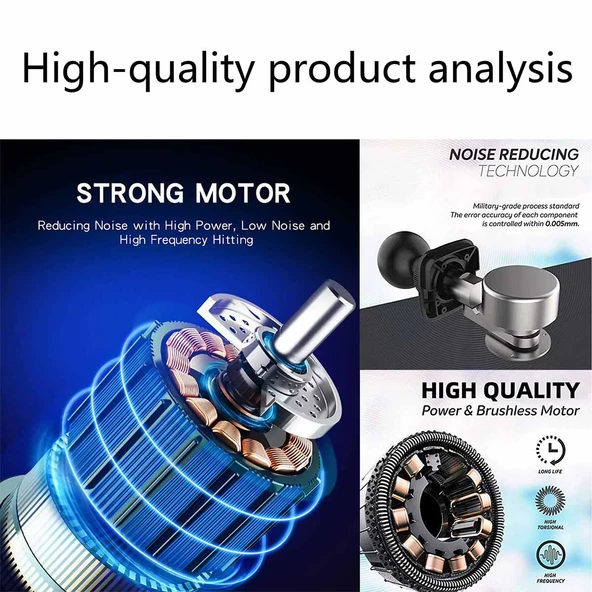 UNIDEN X-Pro 4 Masaj Tabancası Sessiz Ultra Güçlü Masaj Aleti Dokunmatik LED EKRAN - 5