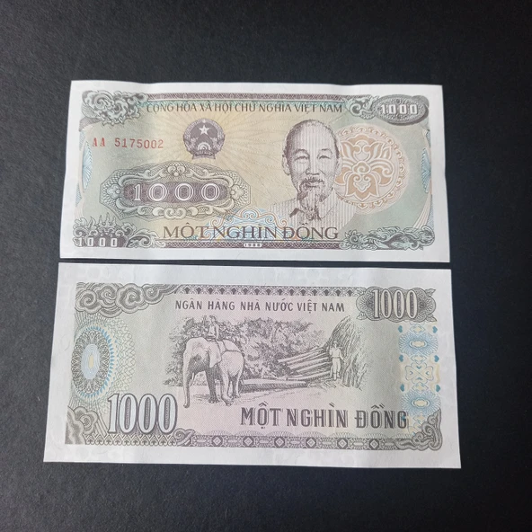 Escoines Koleksiyon 3996367e092dfc160a Vietnam 1000Dong 1988 Çil Yabancı Eski Kağıt Para