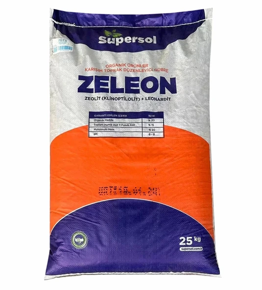 Süpersol Zeleon Zeloit+Leonardit Karışım Toprak Düzenleyici Gübre 25Kg - 1