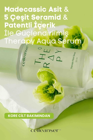 Madecassic Asit & 5 Çeşit Seramid İçeren Yatıştırıcı ve Nemlendirici Therapy Aqua Serum - 5