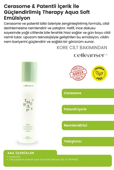 Cerasome ve Patentli İçerik İçeren Nemlendirici ve Yatıştırıcı Therapy Aqua Soft Emülsiyon - 2