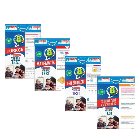 Evrensel İletişim 8.Sınıf Yaprak Test Seti 4 Kitap