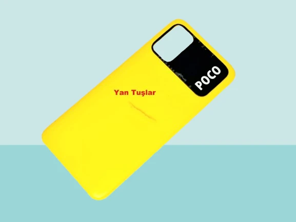 Xiaomi POCO M3 Uyumlu FULL KASA Arka Kapak Batarya Kapağı - SARI