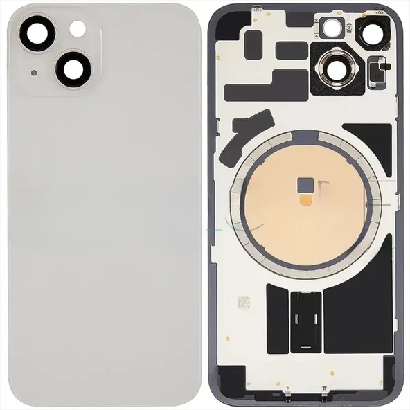 İphone 14 PLUS Full Arka Kapak Orijinal Arka Kemere Lensli (CAM) BEYAZ ürün görseli 1