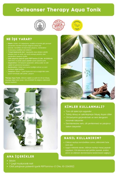 Ektoin ve 7 Çeşit Hyaluronik Asit İle Güçlendirilmiş Nemlendirici ve Yatıştırıcı Therapy Aqua Tonik - 4