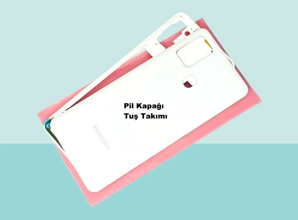 Samsung Galaxy A21S Uyumlu FULL KASA Arka Kapak Batarya Kapağı - BEYAZ