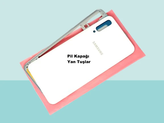 Samsung Galaxy A50 A505 Uyumlu FULL KASA Arka Kapak Batarya Kapağı - BEYAZ ürün görseli 1