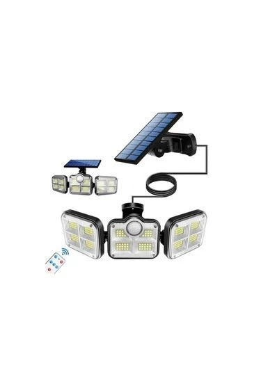 Brokoli Home 138 Led Solar Uzaktan Kumandalı 3 Modlu Bahçe Garaj Lambası,Bahçe Aydınlatma