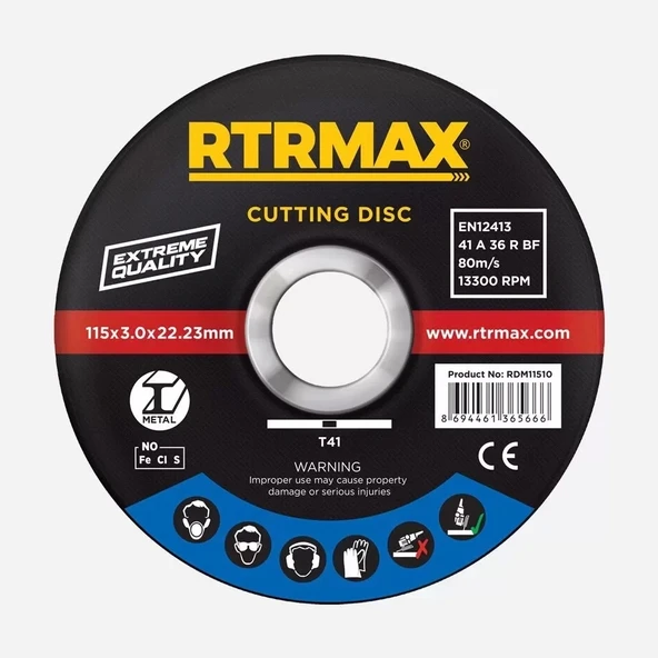 Rtrmax Rdm11510 Metal Kesme Diski 115X1.0Mm - 1