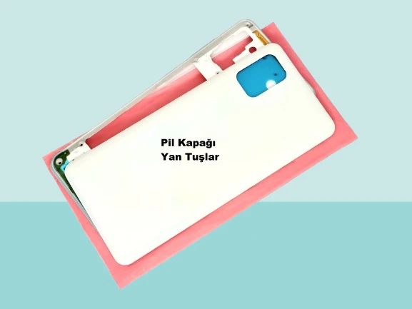 Samsung Galaxy A31 A315 Uyumlu FULL KASA Arka Kapak Batarya Kapağı - BEYAZ ürün görseli 1