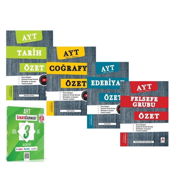 Delta AYT Sözel ve Sınav Deneme Seti 5 Kitap