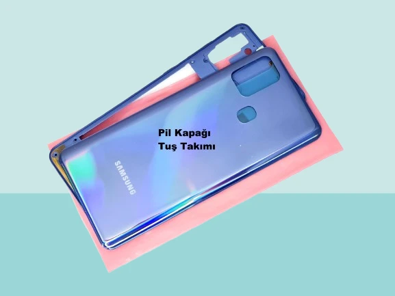 Samsung Galaxy A21S Uyumlu FULL KASA Arka Kapak Batarya Kapağı - MAVİ