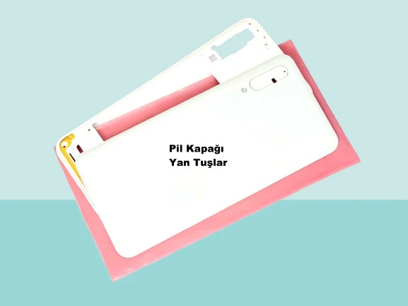 Samsung Galaxy A30S A307 Uyumlu FULL KASA Arka Kapak Batarya Kapağı - SİYAH ürün görseli 1