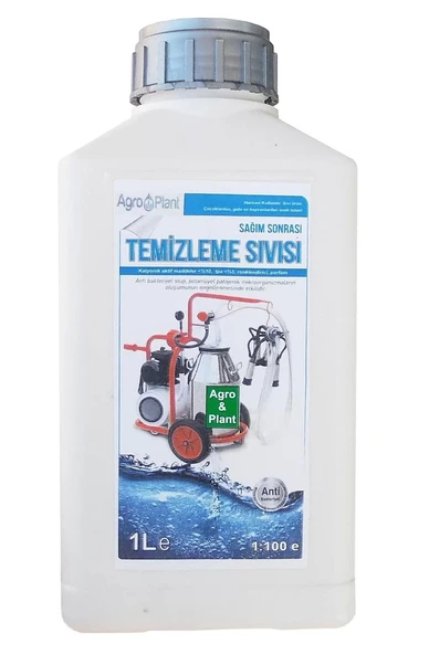 Agro Plant Süt Sağım Makinesi Sağım Sonrası Temizleme Sıvısı Dezenfektan 1Lt
