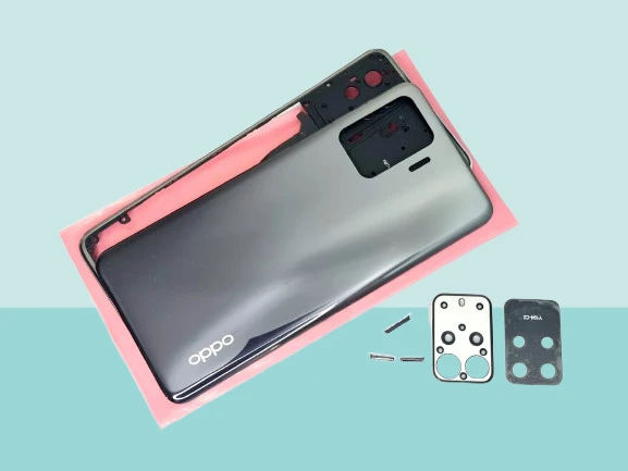 Oppo Reno 5 Lite Uyumlu FULL KASA Arka Kapak Batarya Kapağı - SİYAH ürün görseli 1