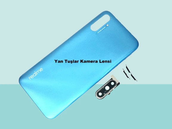 Oppo Realme C3İ Uyumlu FULL KASA Arka Kapak Batarya Kapağı - MAVİ ürün görseli 1