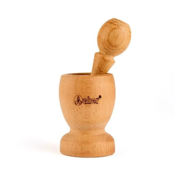 Brokoli Home 1.Sınıf Kayın Ağacı Ahşap havan 10Cm Sarımsak Ezeceği,Sarımsak Döveceği - 3