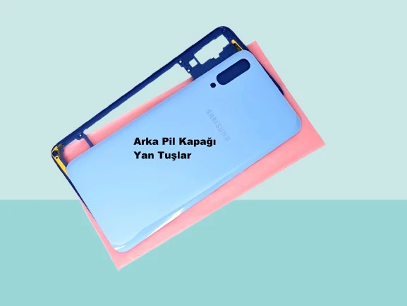 Samsung Galaxy A70 A705 Uyumlu FULL KASA Arka Kapak Batarya Kapağı - MAVİ ürün görseli 1