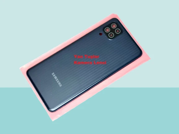 Samsung Galaxy M12 Uyumlu FULL KASA Arka Kapak Batarya Kapağı - SİYAH ürün görseli 1