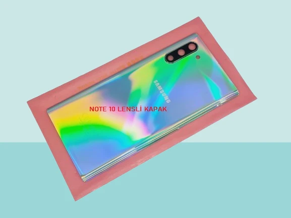 Samsung Galaxy NOTE 10 Uyumlu Arka Kapak Batarya Kapağı - GRİ - FULL LENSLİ ürün görseli