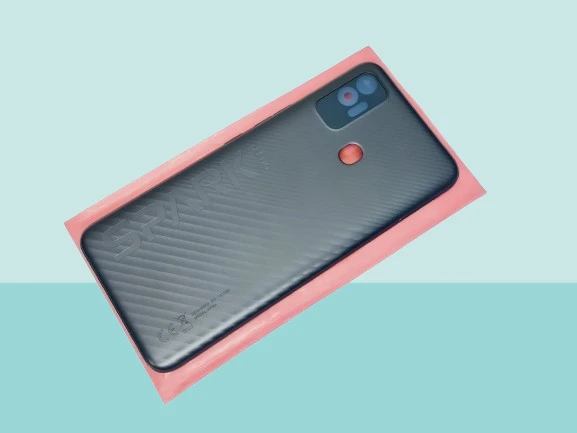 Tecno Spark 7T (KF6p) Uyumlu FULL KASA Arka Kapak Batarya Kapağı - SİYAH ürün görseli 1