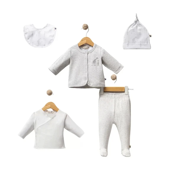 Lenaca The Giraffe 5 Parça Hastane Çıkışı Grey
