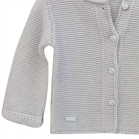 Lenaca Basic Bebe Ceket Grey Melange - Resim 3