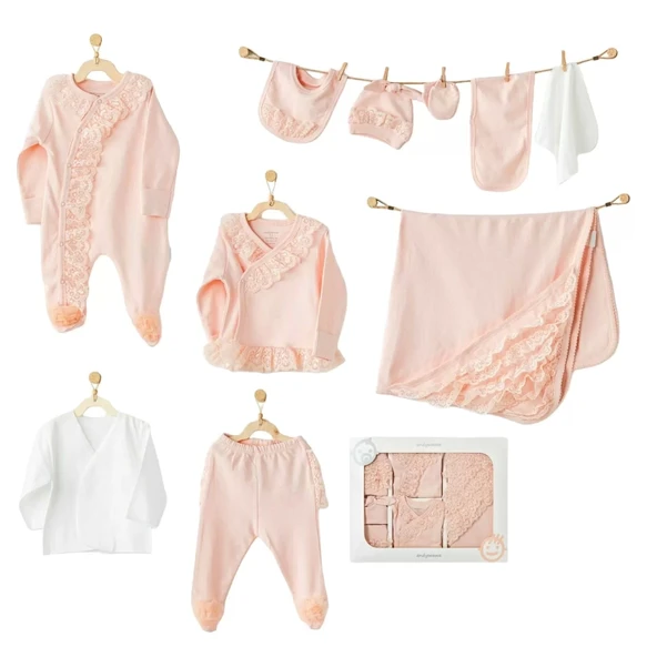 Lenaca Newborn Chic Girl 10'lu Hastane Çıkışı Salmon