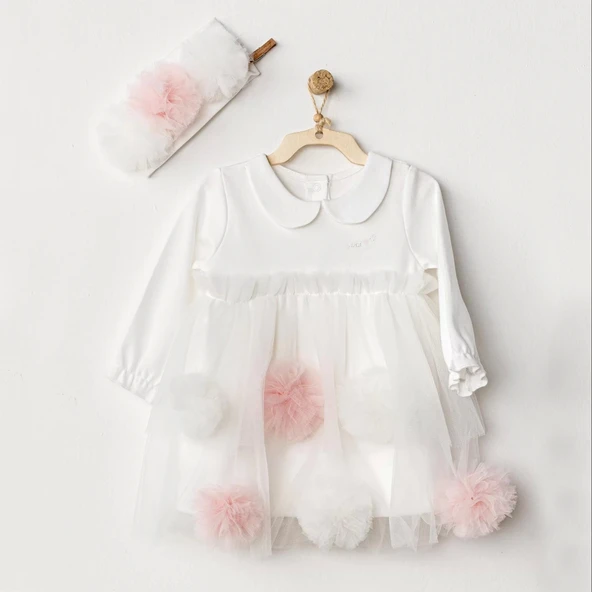 Lenaca Dress Band Petit Love Elbise Takım Ekru