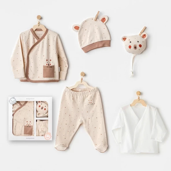 Lenaca Adventurous Bear 5'li Hastane Çıkışı Beige
