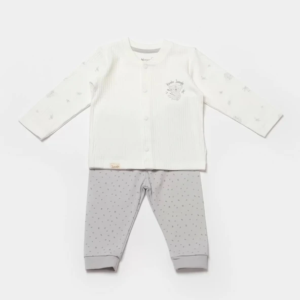 Lenaca Koala Jungle Bebek Pijama Takımı  Gri