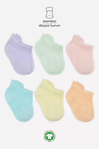 Lenaca Mix Penye Sneakers Çorap 6'lı  Lila
