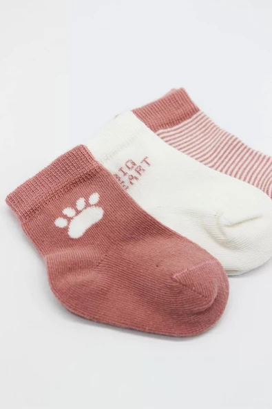 Lenaca 3'lü Penye Soket Çorap Bs10110 Pudra - 4