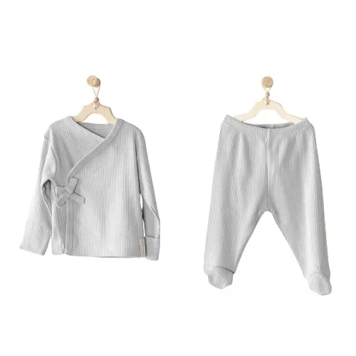 Lenaca Modal 2li Bebe Zıbın Takım Grey