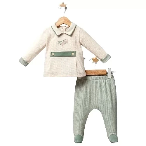 Lenaca Baby Airplane Zıbın Takım  Yeşil