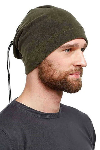 SheDo Polar Unisex İpli Bere ve Boyunluk Yeşil