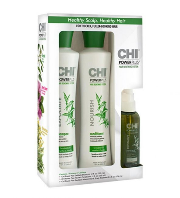 CHI POWER PLUS Hair Renewing System Dökülme Önleyici Yoğunlaştırıcı 3lü Set - 1