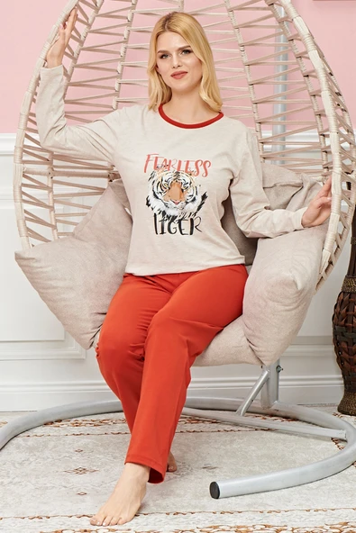 SheDo Bayan Uzun Kollu Pijama Takımı Model no 7591 - 2