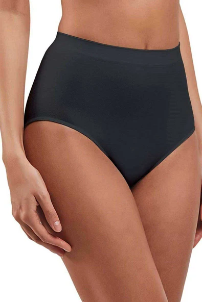 SheDo Elite Lite Kadın Yüksek Bel Dikişsiz İz Yapmaz Slip Külot Siyah 811