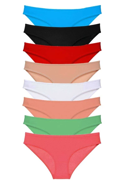 SheDo 8 adet Süper Eko Set Likralı Kadın Slip Külot Set 5