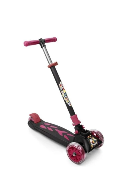 ÇEKİRDEK ZEKA WİNKY SCOOTER PEMBE Işıklı 3 Tekerli Katlanabilir - 4
