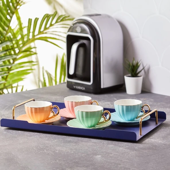 Karaca Golf 4 Kişilik Kahve Fincan Takımı 90ML - Resim 2