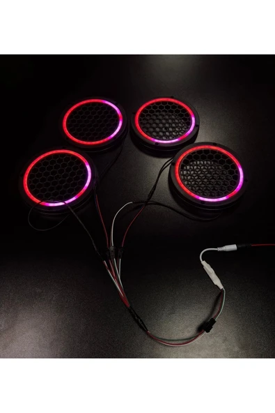 POZART AUDİO SYSTEMS Piksel Neon Ledli 16cm Midrange Hoparlör Kapağı 4adet Kapak+Modül Soketli Tak Çıkart Kolay Montaj - 5