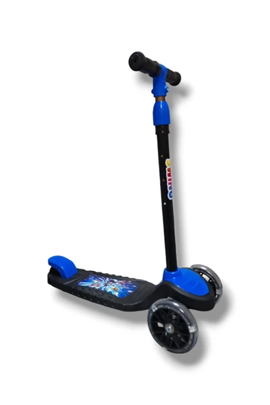 ÇEKİRDEK ZEKA SWİNG SCOOTER MAVİ 3 tekerlekli LED IŞIKLI 3yaş+ Çocuk Scooter 40kğ Kapasiteli - 3