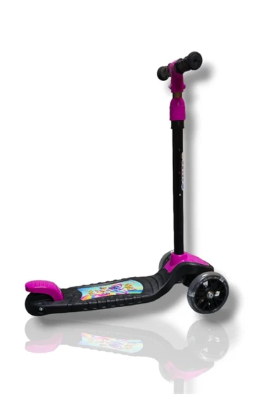 ÇEKİRDEK ZEKA SWİNG SCOOTER PEMBE 3 tekerlekli LED IŞIKLI 3yaş+ Çocuk Scooter 40kğ Kapasiteli - 3