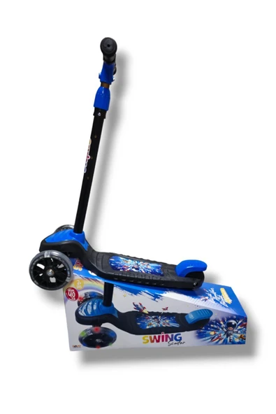 ÇEKİRDEK ZEKA SWİNG SCOOTER MAVİ 3 tekerlekli LED IŞIKLI 3yaş+ Çocuk Scooter 40kğ Kapasiteli - 7